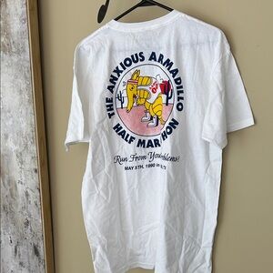 Anxious Armadillo White Graphic Tee
